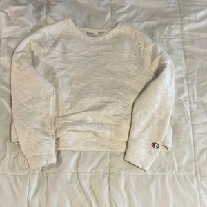 Cream champion sweatshirt